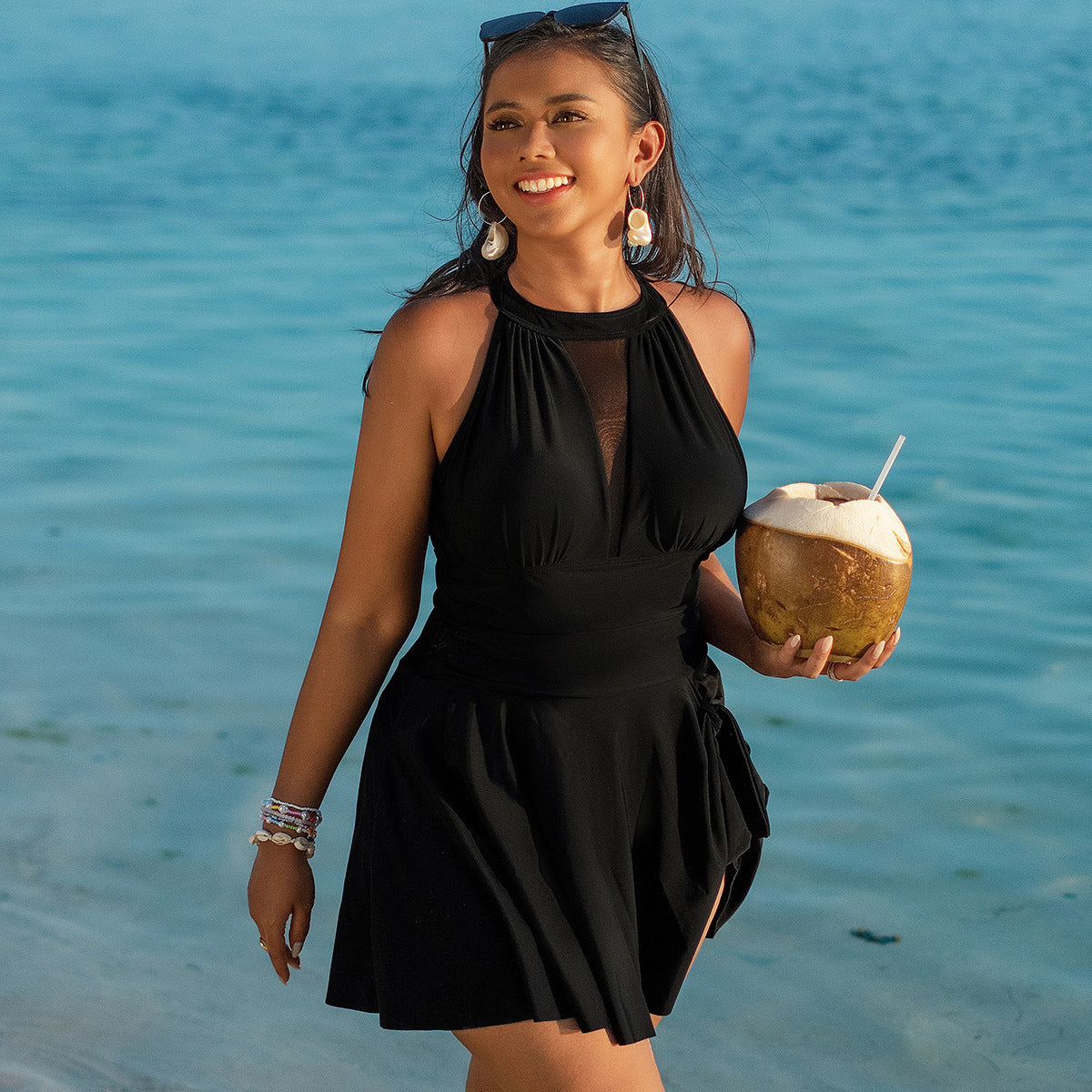 Cruise Ready Sculpting Swim Dress One Piece