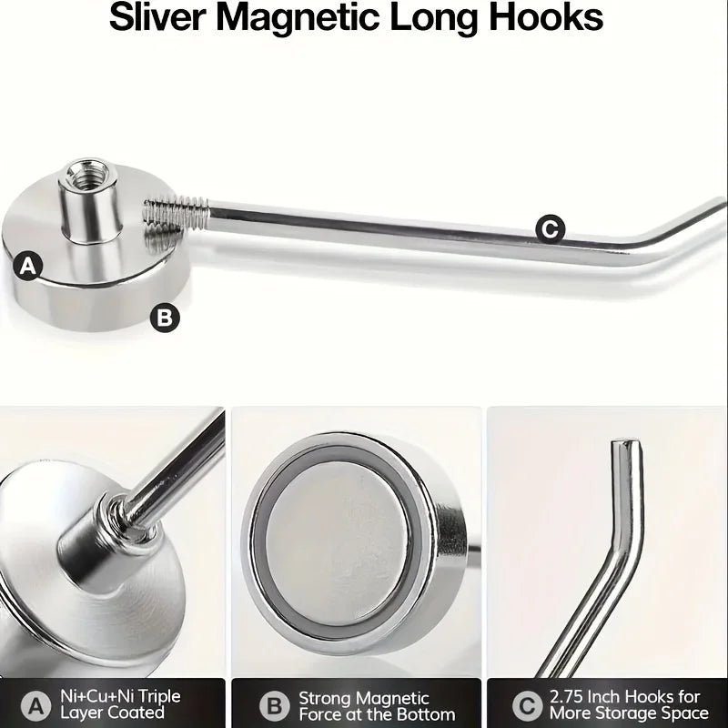 Magnetic Cruise Cabin Hooks - 5 Pack