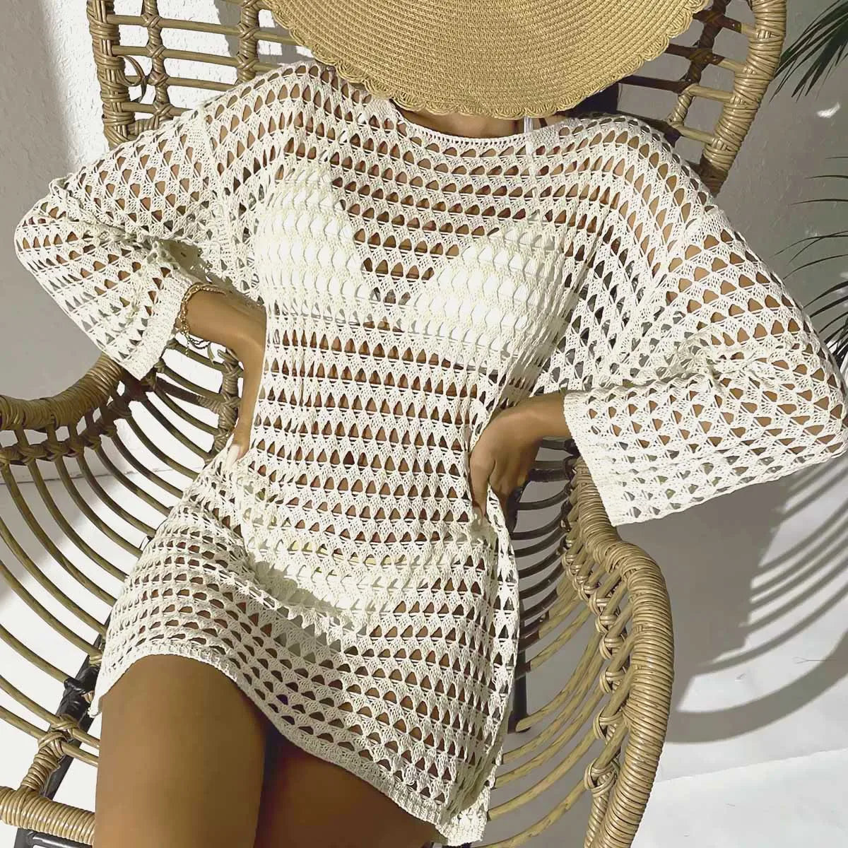 The Seaside Crochet Cover-Up Dress