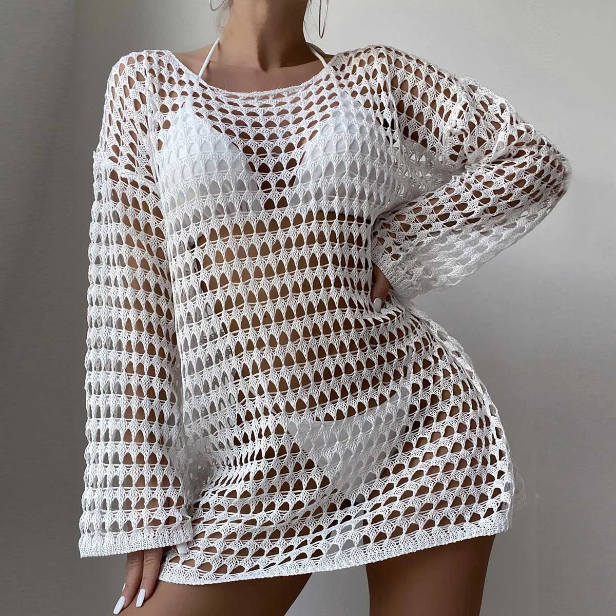 The Seaside Crochet Cover-Up Dress